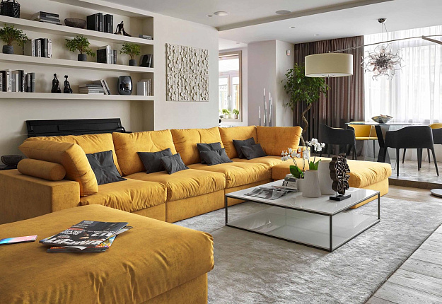 Стильный бескаркасный диван Элизиум для большой семьи, модульный диван на заказ 